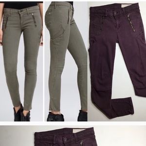 Rag & Bone Rally Zipper Jeans in Mulberry
